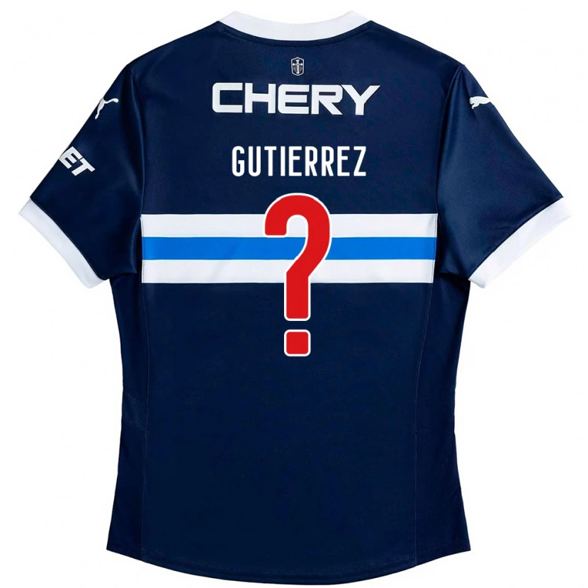 Danxen Barn Felipe Gutierrez #0 Kungsblå Vit Bortatröja Matchtröjor 2025/26 Tröjor T-Tröja