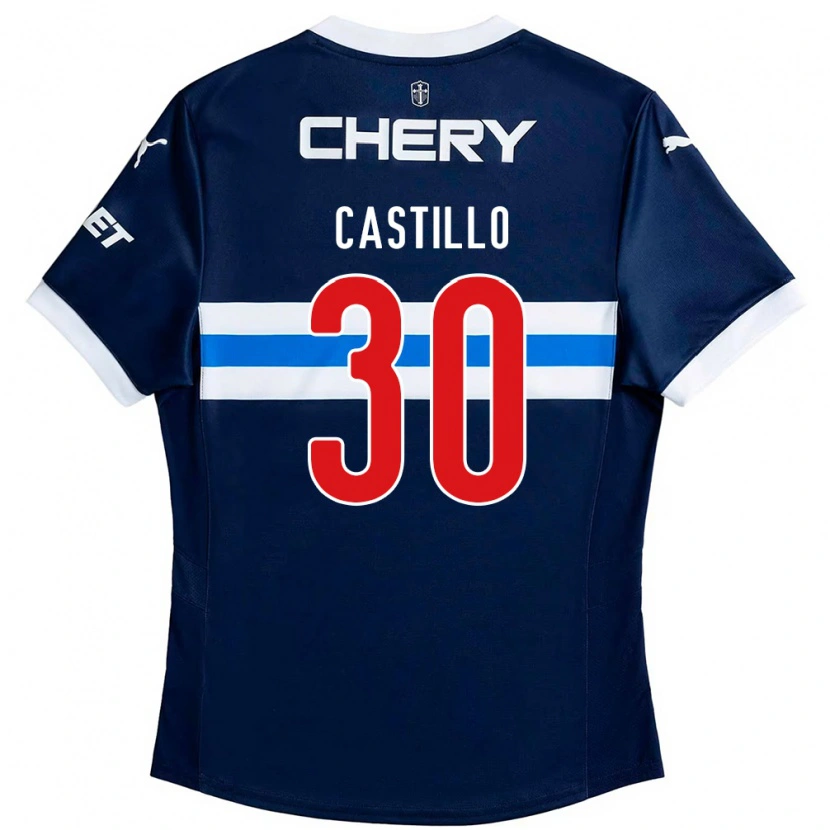 Danxen Barn Nicolas Castillo #30 Kungsblå Vit Bortatröja Matchtröjor 2025/26 Tröjor T-Tröja