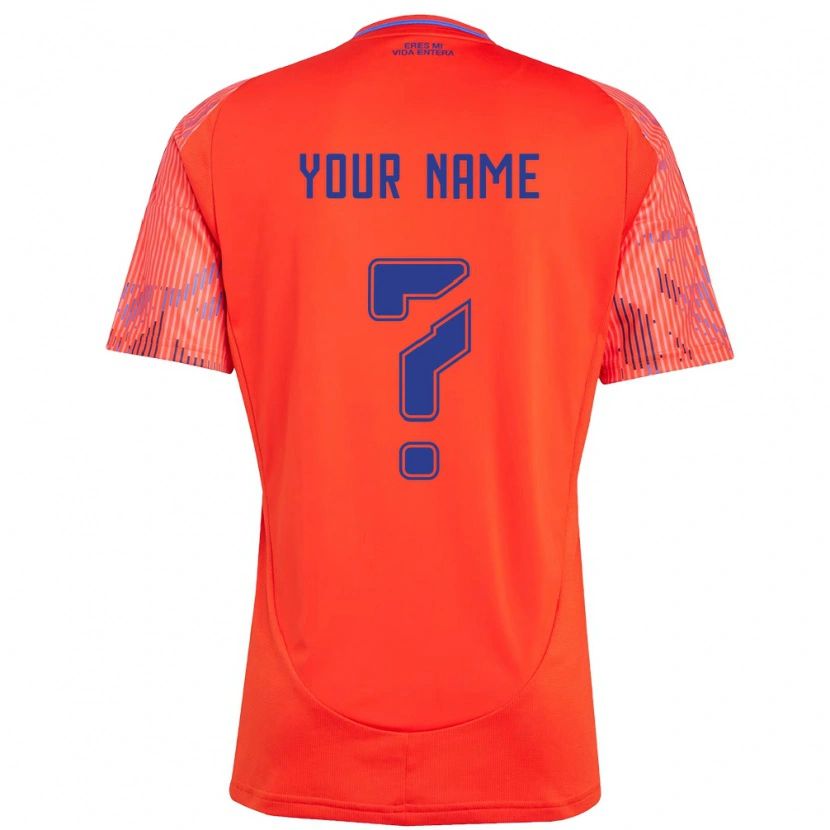 Danxen Barn Ditt Namn #0 Orange Röd Bortatröja Matchtröjor 2025/26 Tröjor T-Tröja