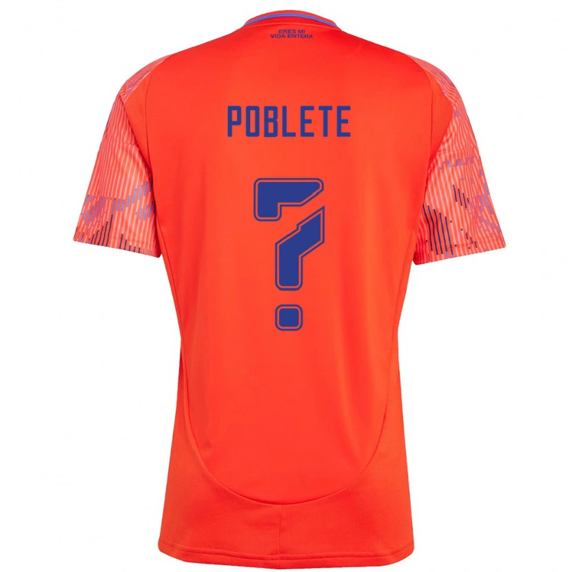 Danxen Barn José Poblete #0 Orange Röd Bortatröja Matchtröjor 2025/26 Tröjor T-Tröja