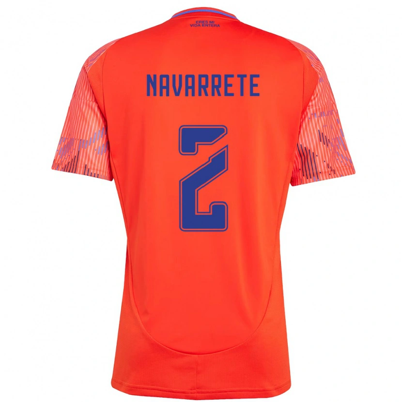 Danxen Barn Daniel Navarrete #2 Orange Röd Bortatröja Matchtröjor 2025/26 Tröjor T-Tröja