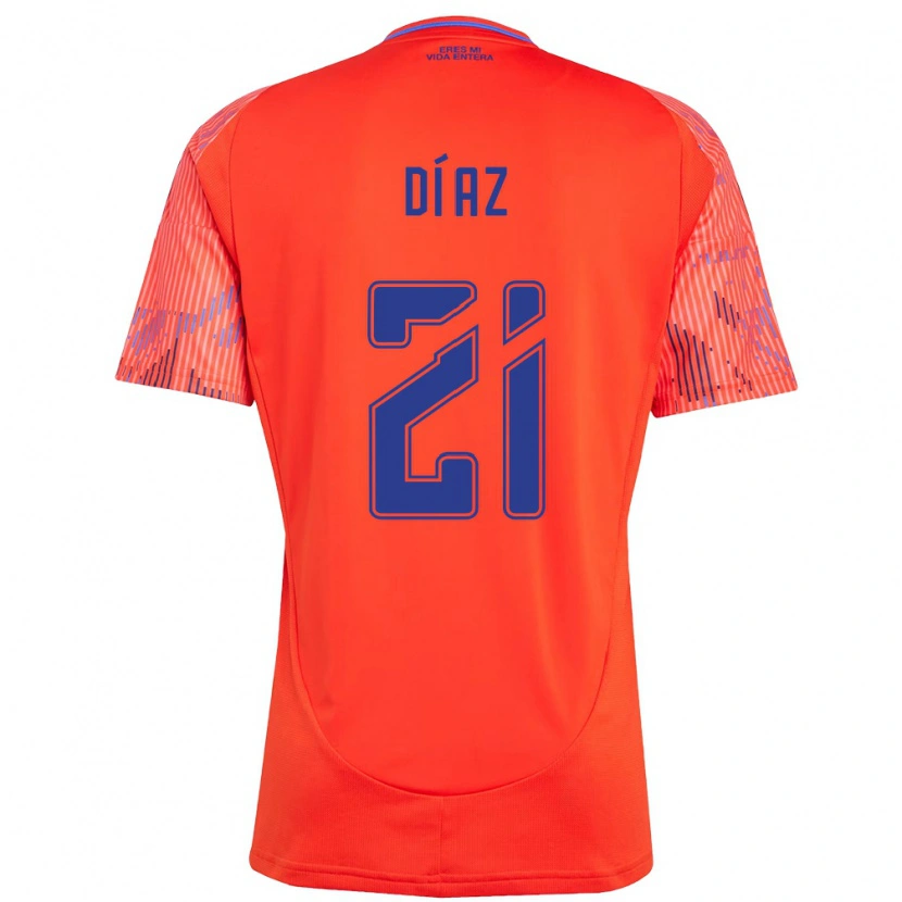 Danxen Barn Marcelo Díaz #21 Orange Röd Bortatröja Matchtröjor 2025/26 Tröjor T-Tröja
