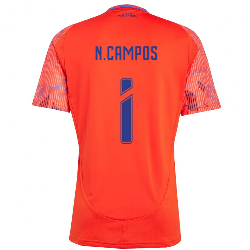 Danxen Barn Natalia Campos #1 Orange Röd Bortatröja Matchtröjor 2025/26 Tröjor T-Tröja