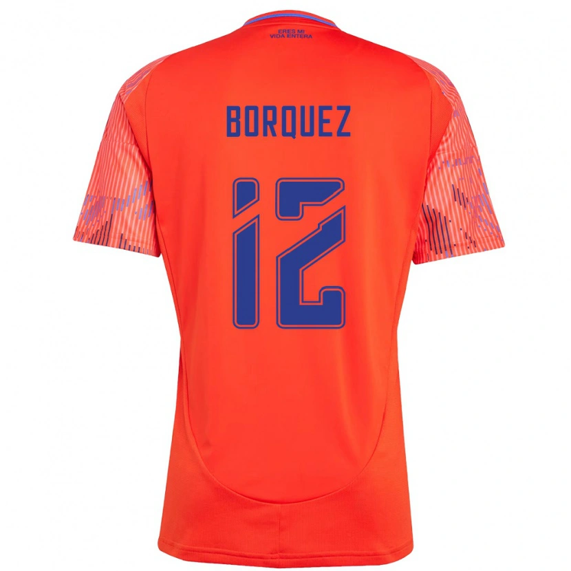 Danxen Barn Gabriela Bórquez #12 Orange Röd Bortatröja Matchtröjor 2025/26 Tröjor T-Tröja