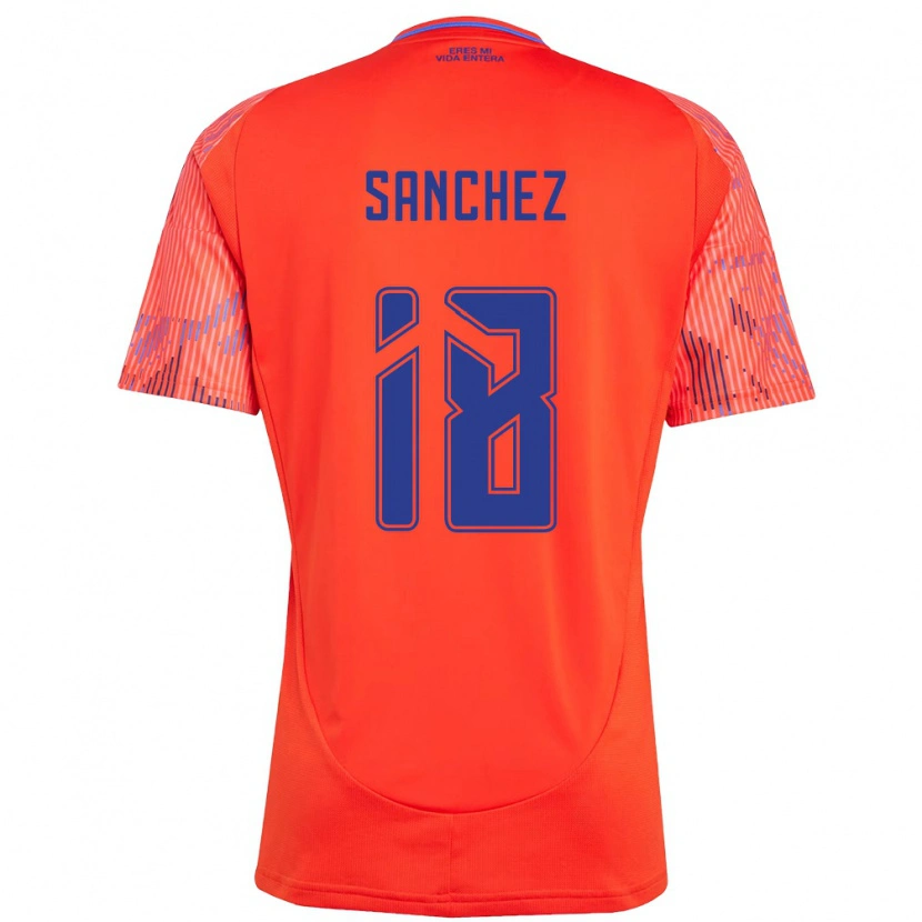 Danxen Barn Bárbara Sánchez #18 Orange Röd Bortatröja Matchtröjor 2025/26 Tröjor T-Tröja