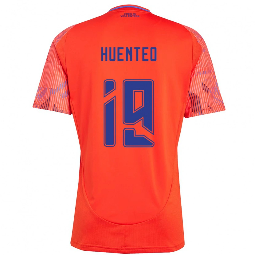 Danxen Barn Yessenia Huenteo #19 Orange Röd Bortatröja Matchtröjor 2025/26 Tröjor T-Tröja
