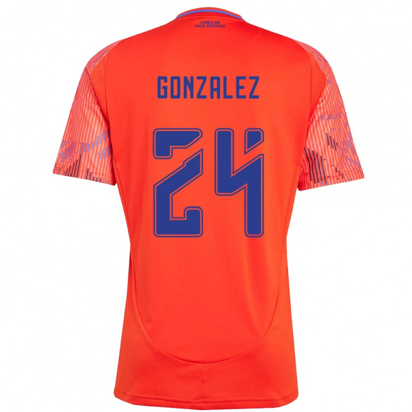Danxen Barn Emma González #24 Orange Röd Bortatröja Matchtröjor 2025/26 Tröjor T-Tröja