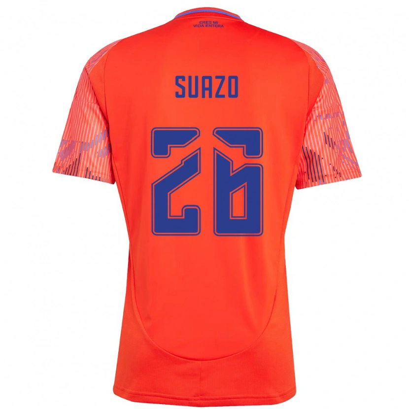 Danxen Barn Gretzel Suazo #26 Orange Röd Bortatröja Matchtröjor 2025/26 Tröjor T-Tröja