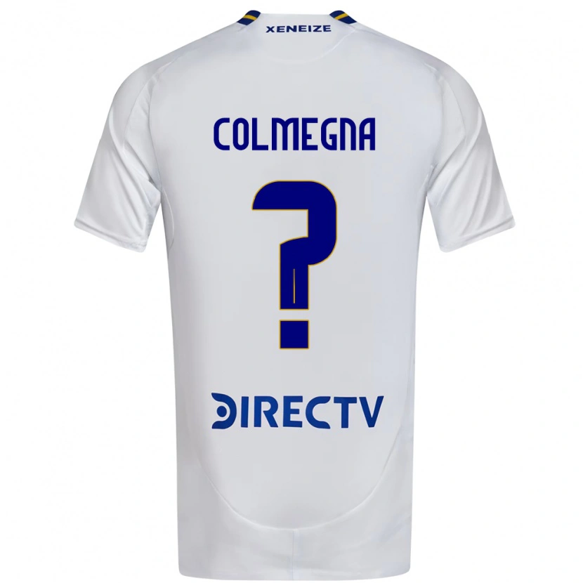 Danxen Barn Agustín Colmegna #0 Vit Blå Bortatröja Matchtröjor 2025/26 Tröjor T-Tröja