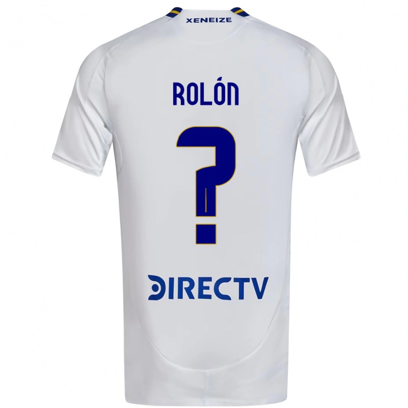 Danxen Barn Thiago Rolón #0 Vit Blå Bortatröja Matchtröjor 2025/26 Tröjor T-Tröja