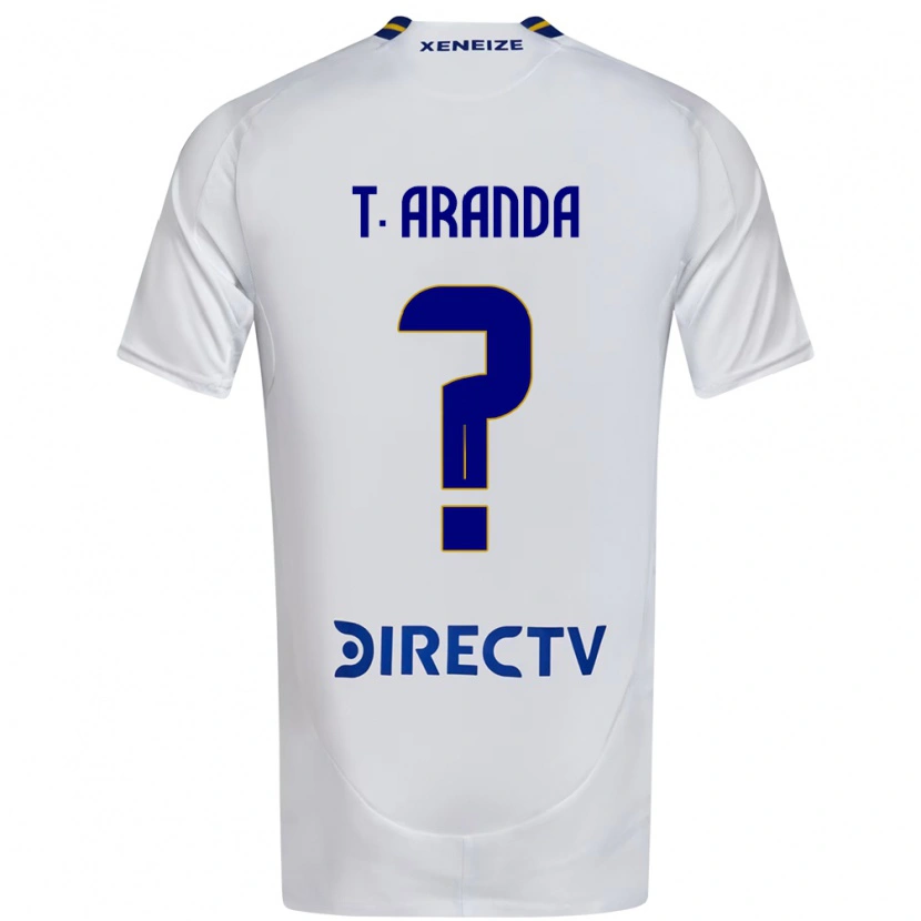 Danxen Barn Tomás Aranda #0 Vit Blå Bortatröja Matchtröjor 2025/26 Tröjor T-Tröja