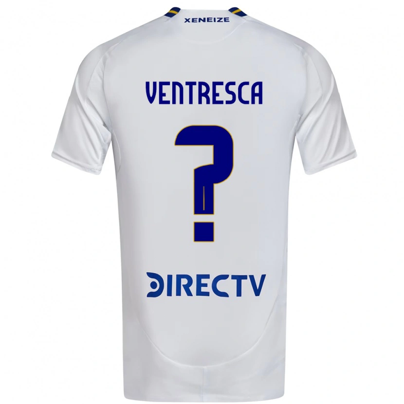 Danxen Barn Fabricio Ventresca #0 Vit Blå Bortatröja Matchtröjor 2025/26 Tröjor T-Tröja