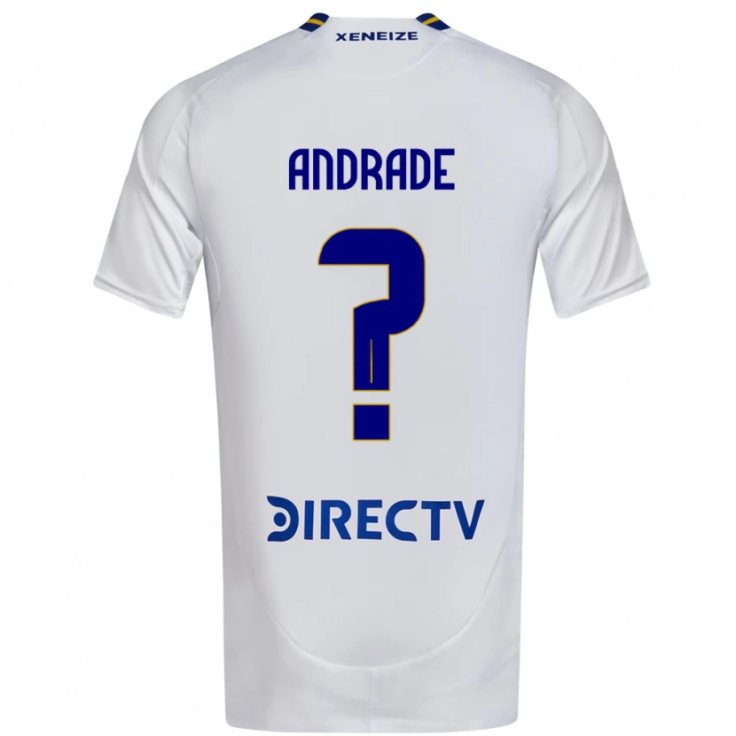 Danxen Barn Luka Andrade #0 Vit Blå Bortatröja Matchtröjor 2025/26 Tröjor T-Tröja