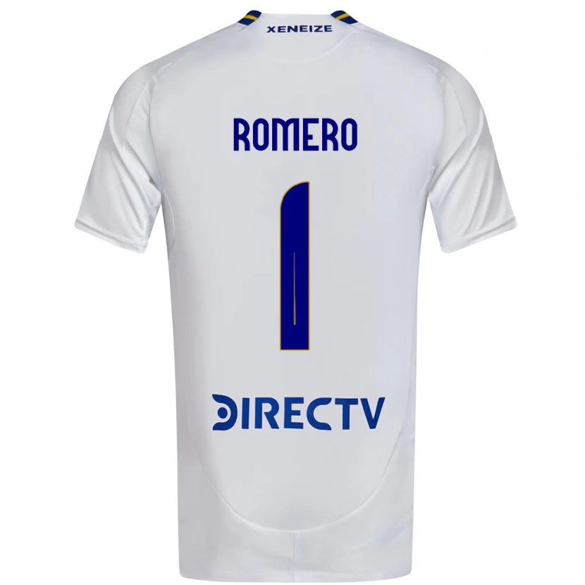 Danxen Barn Sergio Romero #1 Vit Blå Bortatröja Matchtröjor 2025/26 Tröjor T-Tröja