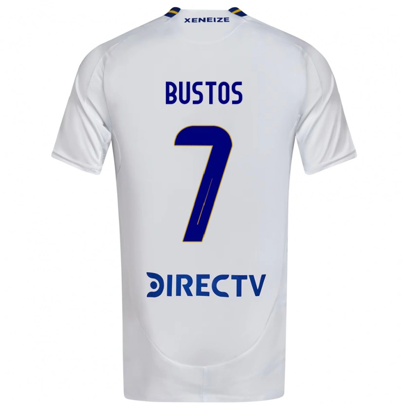 Danxen Barn Tomás Bustos #7 Vit Blå Bortatröja Matchtröjor 2025/26 Tröjor T-Tröja