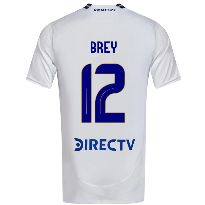 Danxen Barn Leandro Brey #12 Vit Blå Bortatröja Matchtröjor 2025/26 Tröjor T-Tröja
