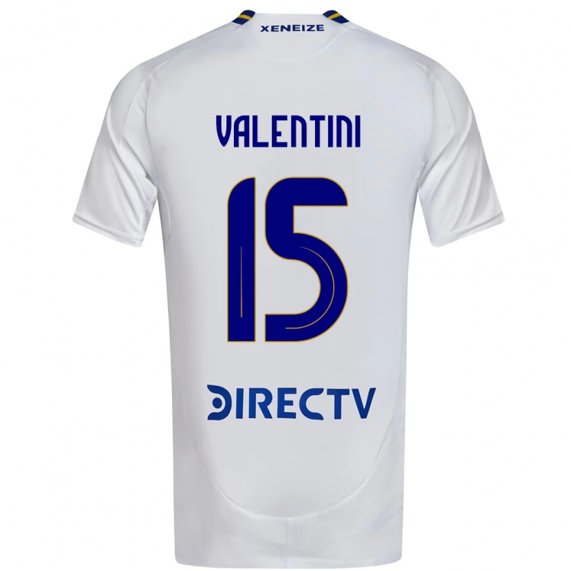 Danxen Barn Nicolas Valentini #15 Vit Blå Bortatröja Matchtröjor 2025/26 Tröjor T-Tröja