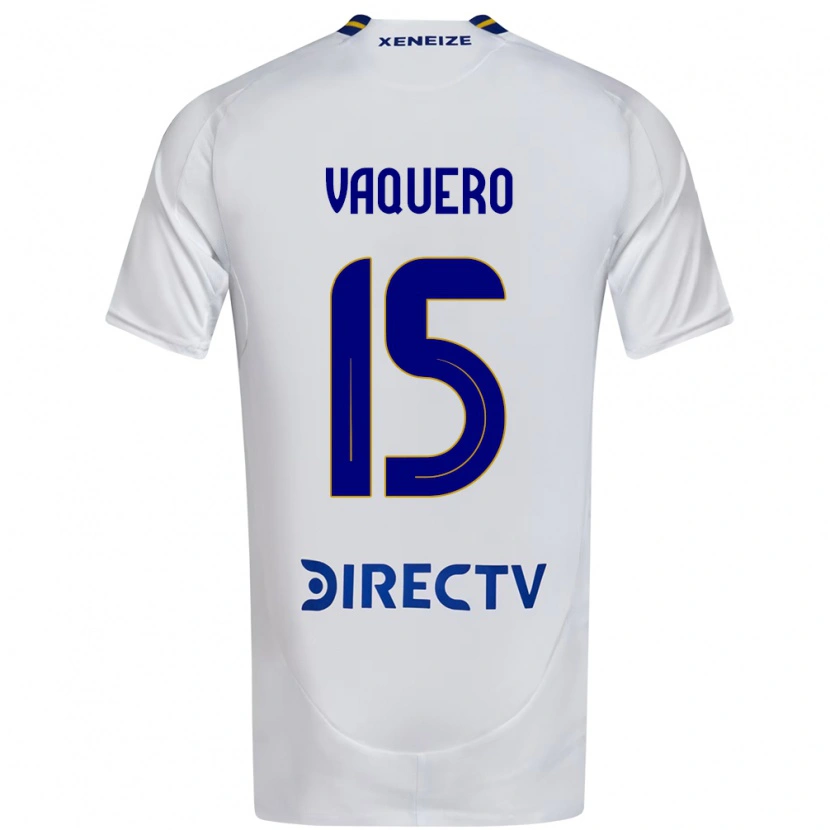Danxen Barn Ivan Vaquero #15 Vit Blå Bortatröja Matchtröjor 2025/26 Tröjor T-Tröja