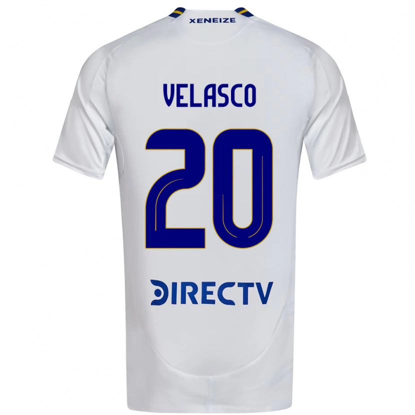 Danxen Barn Alan Velasco #20 Vit Blå Bortatröja Matchtröjor 2025/26 Tröjor T-Tröja