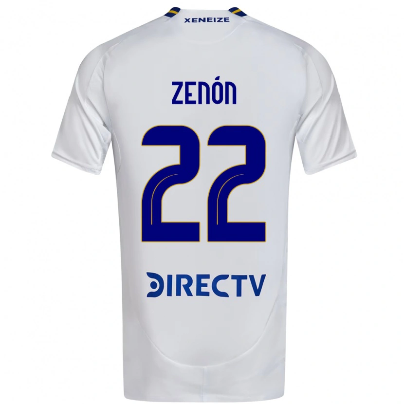 Danxen Barn Kevin Zenón #22 Vit Blå Bortatröja Matchtröjor 2025/26 Tröjor T-Tröja