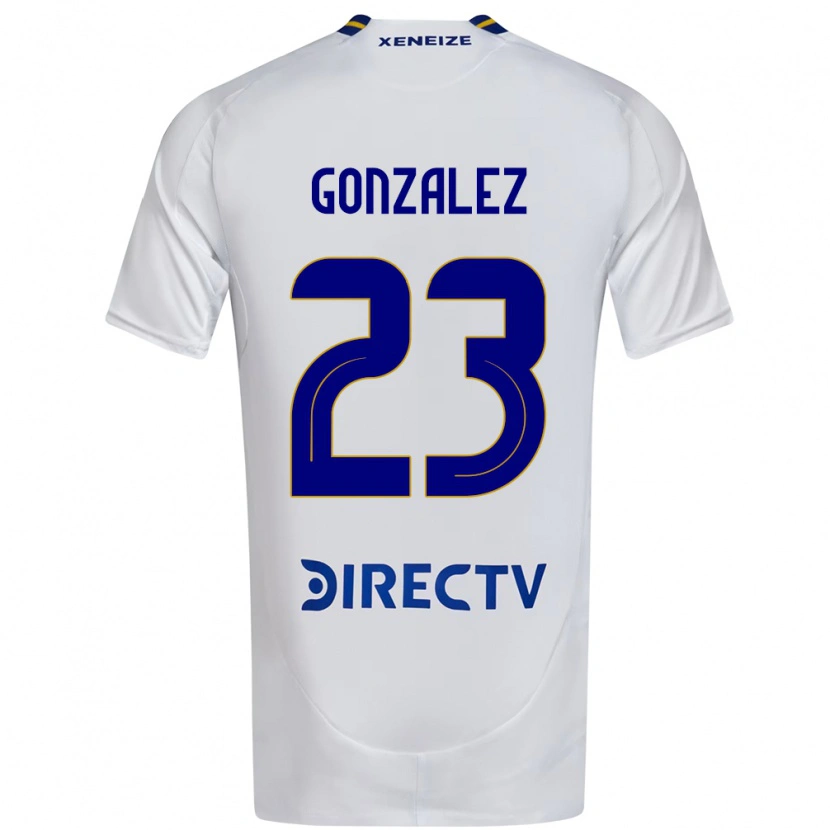 Danxen Barn Diego Gonzalez #23 Vit Blå Bortatröja Matchtröjor 2025/26 Tröjor T-Tröja