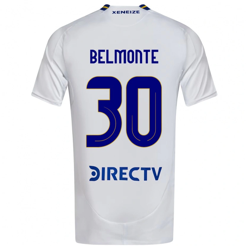 Danxen Barn Tomás Belmonte #30 Vit Blå Bortatröja Matchtröjor 2025/26 Tröjor T-Tröja