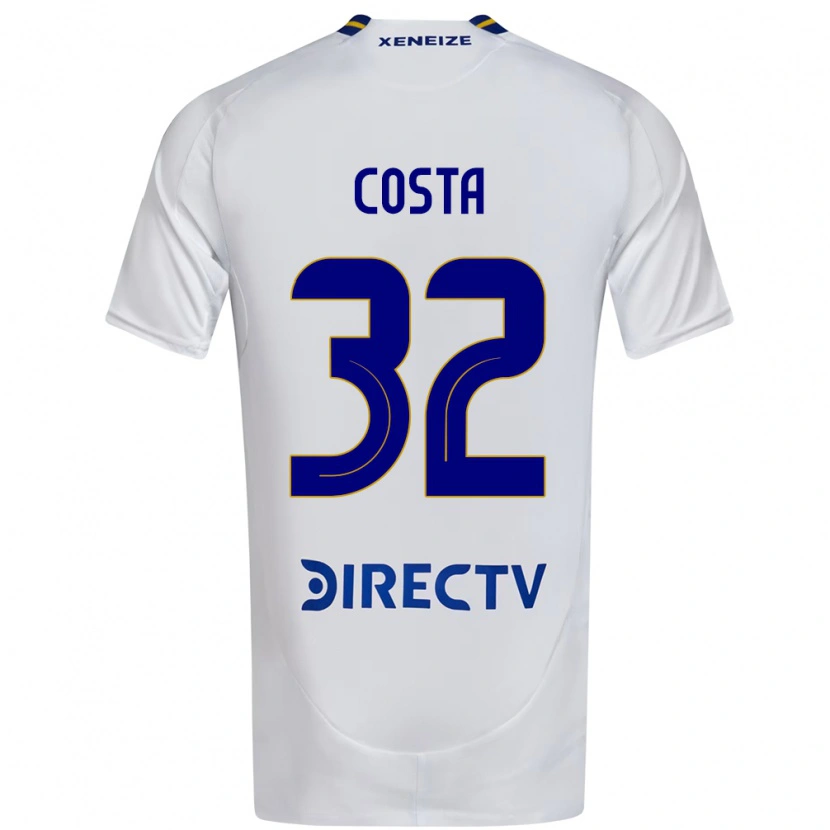 Danxen Barn Ayrton Costa #32 Vit Blå Bortatröja Matchtröjor 2025/26 Tröjor T-Tröja