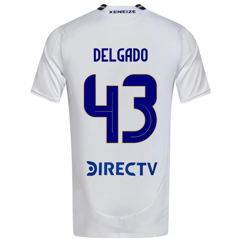 Danxen Barn Milton Delgado #43 Vit Blå Bortatröja Matchtröjor 2025/26 Tröjor T-Tröja