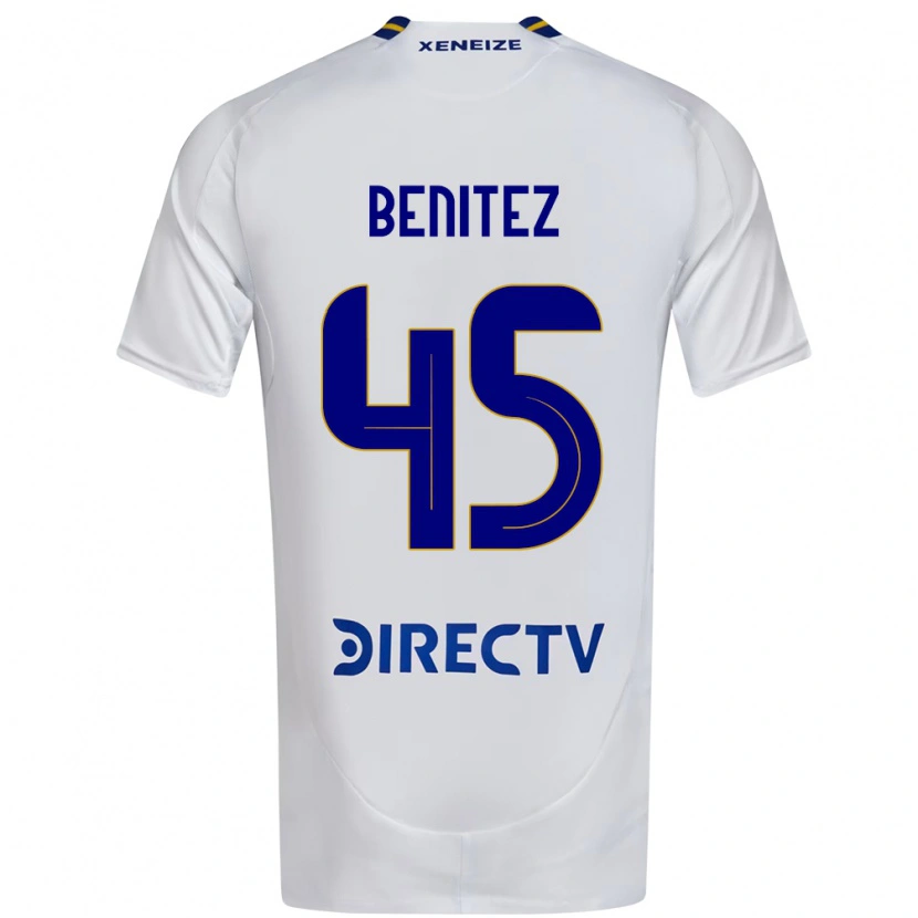 Danxen Barn Mauricio Benitez #45 Vit Blå Bortatröja Matchtröjor 2025/26 Tröjor T-Tröja