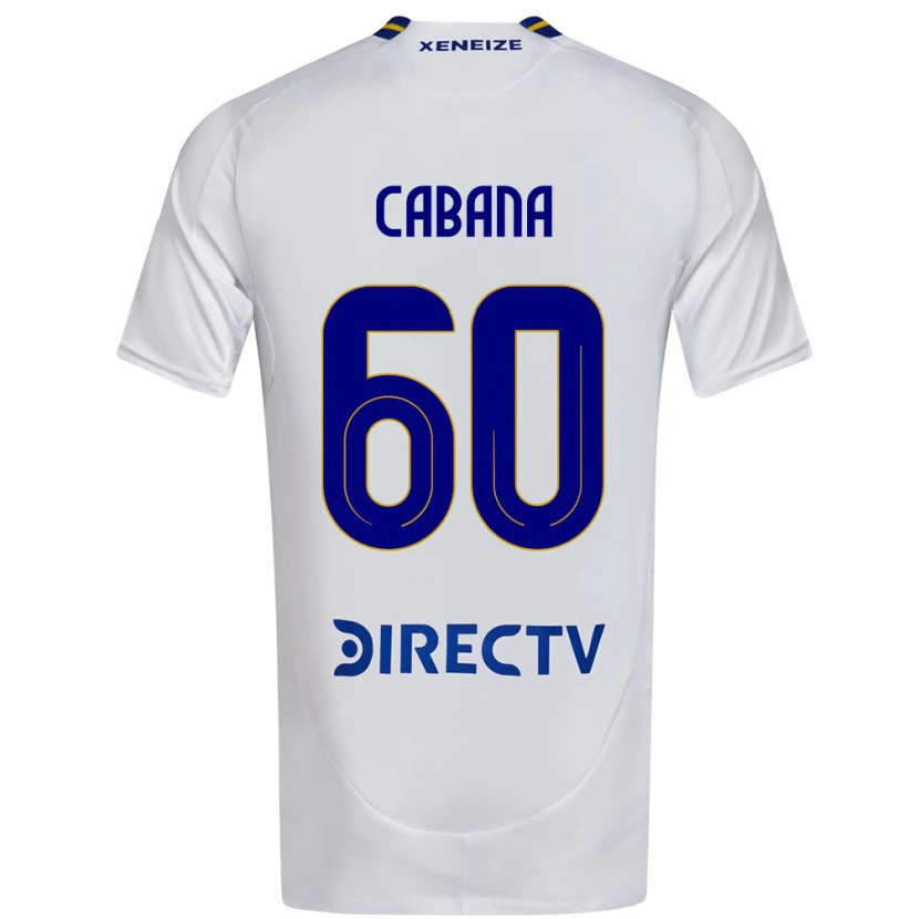 Danxen Barn Juan Pablo Cabana #60 Vit Blå Bortatröja Matchtröjor 2025/26 Tröjor T-Tröja