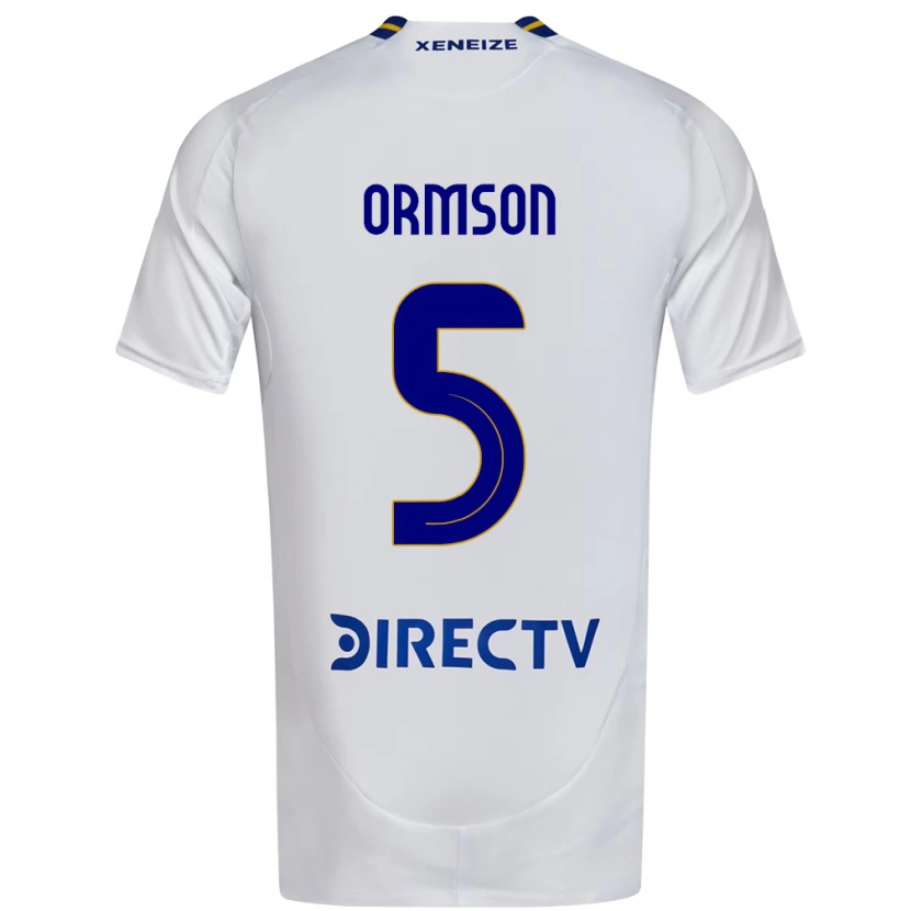 Danxen Barn Emily Ormson #5 Vit Blå Bortatröja Matchtröjor 2025/26 Tröjor T-Tröja