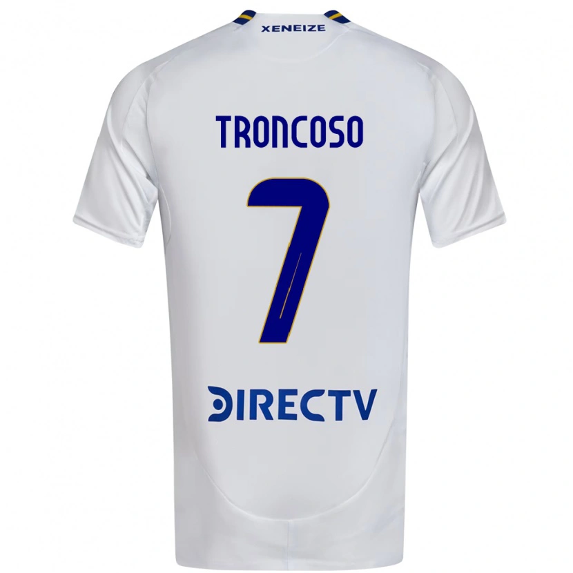 Danxen Barn Carolina Troncoso #7 Vit Blå Bortatröja Matchtröjor 2025/26 Tröjor T-Tröja