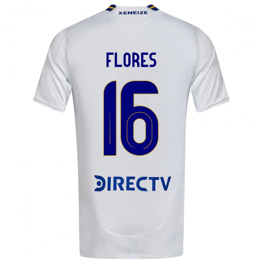 Danxen Barn Eugenia Flores #16 Vit Blå Bortatröja Matchtröjor 2025/26 Tröjor T-Tröja