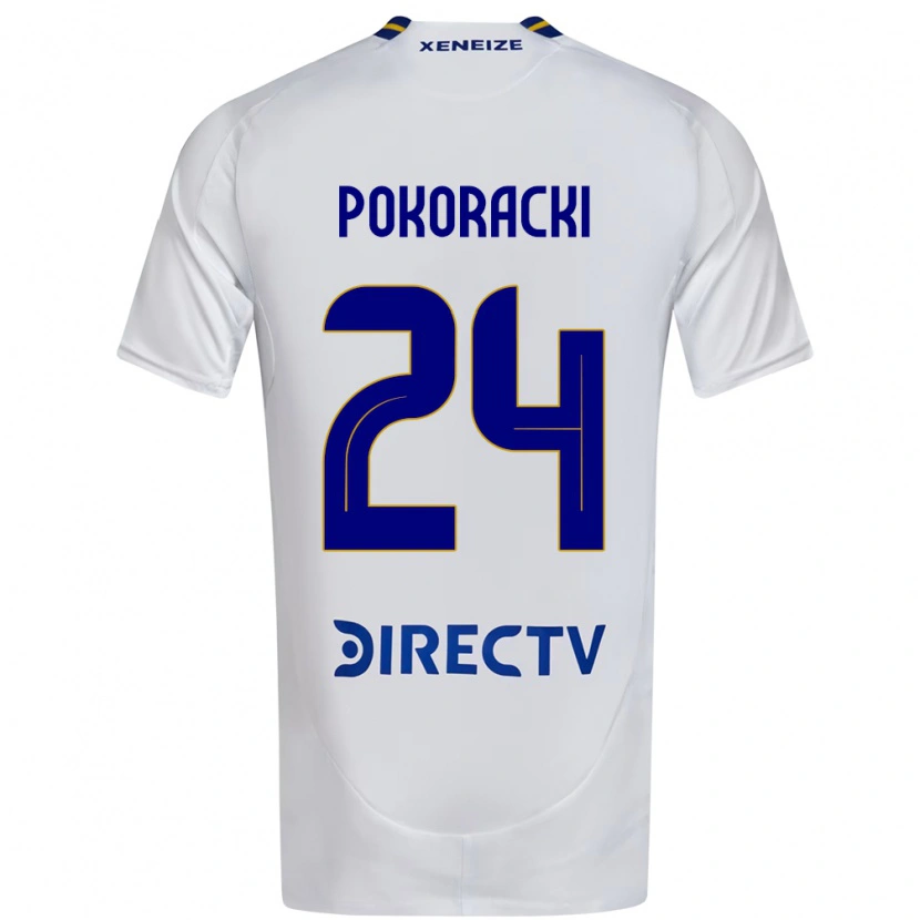 Danxen Barn Belén Pokoracki #24 Vit Blå Bortatröja Matchtröjor 2025/26 Tröjor T-Tröja