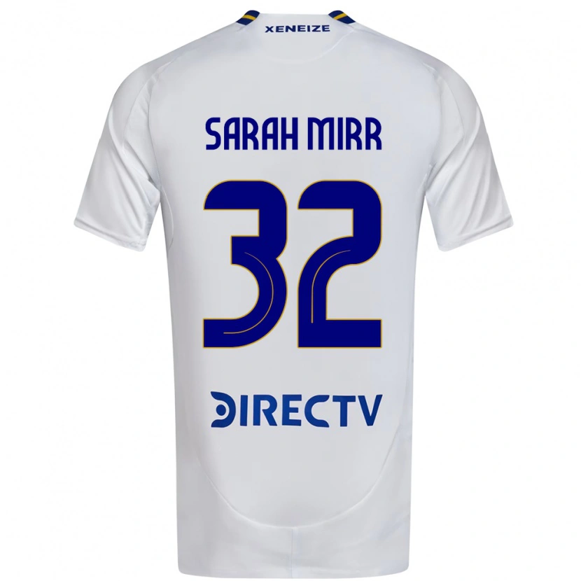 Danxen Barn Sarah Mirr #32 Vit Blå Bortatröja Matchtröjor 2025/26 Tröjor T-Tröja