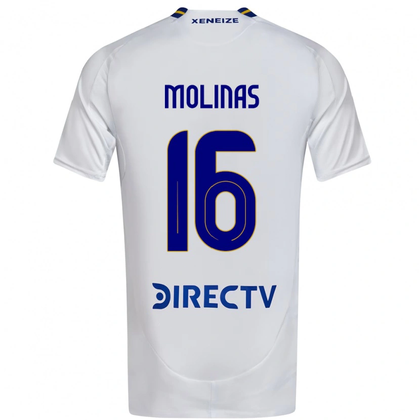 Danxen Barn Aaron Molinas #16 Vit Blå Bortatröja Matchtröjor 2025/26 Tröjor T-Tröja