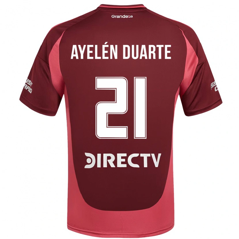 Danxen Barn Camila Ayelén Duarte #21 Vinröd Magenta Bortatröja Matchtröjor 2025/26 Tröjor T-Tröja