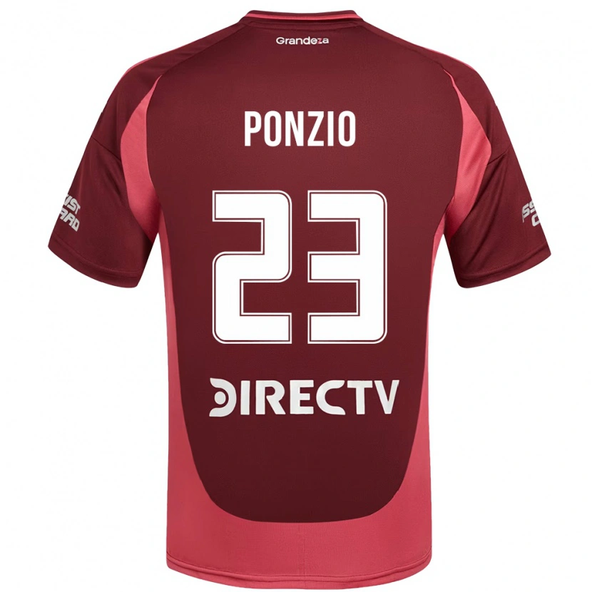 Danxen Barn Leonardo Ponzio #23 Vinröd Magenta Bortatröja Matchtröjor 2025/26 Tröjor T-Tröja