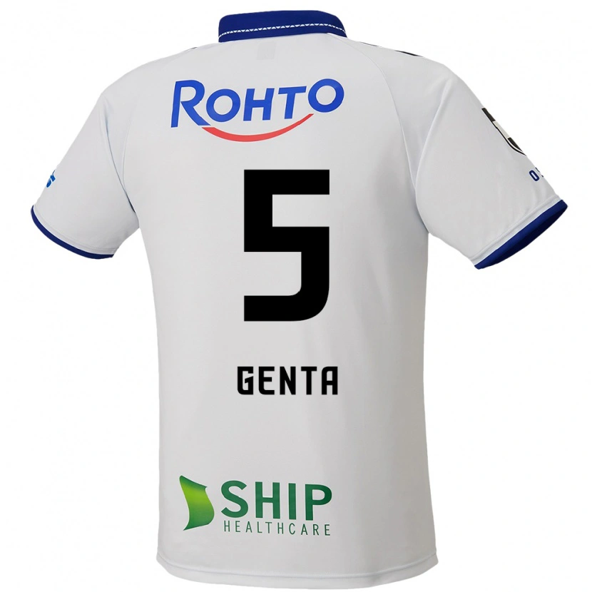 Danxen Barn Genta Miura #5 Vit Blå Svart Bortatröja Matchtröjor 2025/26 Tröjor T-Tröja