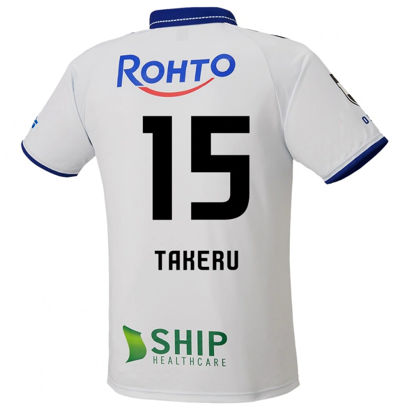 Danxen Barn Takeru Kishimoto #15 Vit Blå Svart Bortatröja Matchtröjor 2025/26 Tröjor T-Tröja