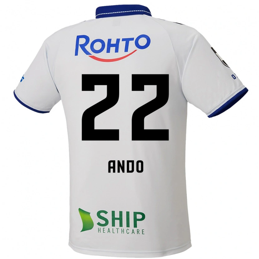 Danxen Barn Rikuto Ando #22 Vit Blå Svart Bortatröja Matchtröjor 2025/26 Tröjor T-Tröja