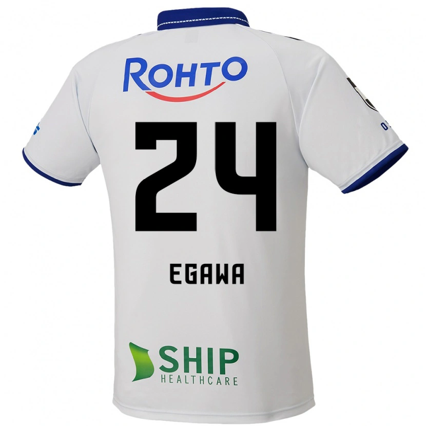 Danxen Barn Yusei Egawa #24 Vit Blå Svart Bortatröja Matchtröjor 2025/26 Tröjor T-Tröja