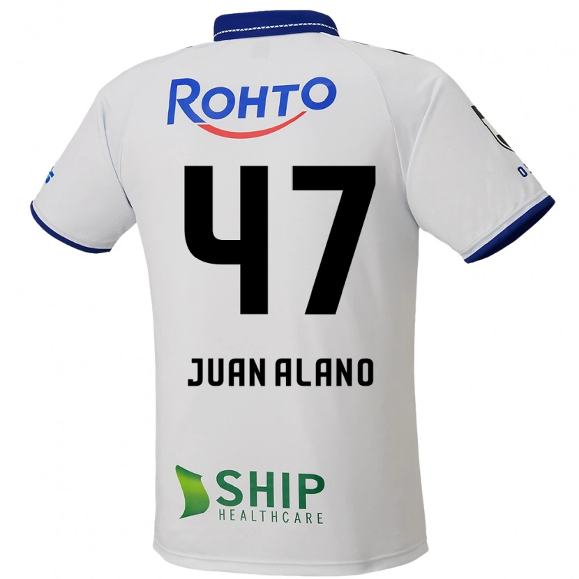 Danxen Barn Juan Alano #47 Vit Blå Svart Bortatröja Matchtröjor 2025/26 Tröjor T-Tröja