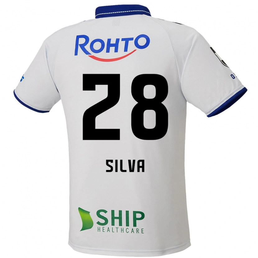 Danxen Barn Wellington Silva #28 Vit Blå Svart Bortatröja Matchtröjor 2025/26 Tröjor T-Tröja