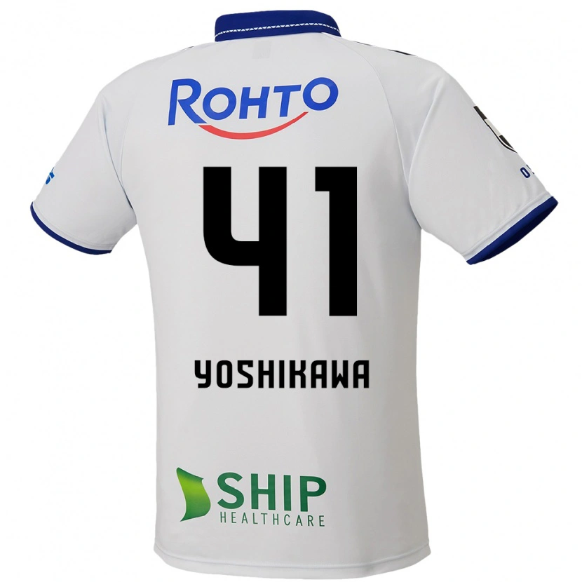 Danxen Barn Naoki Yoshikawa #41 Vit Blå Svart Bortatröja Matchtröjor 2025/26 Tröjor T-Tröja