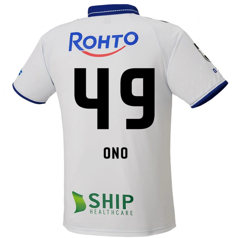 Danxen Barn Shinri Ono #49 Vit Blå Svart Bortatröja Matchtröjor 2025/26 Tröjor T-Tröja