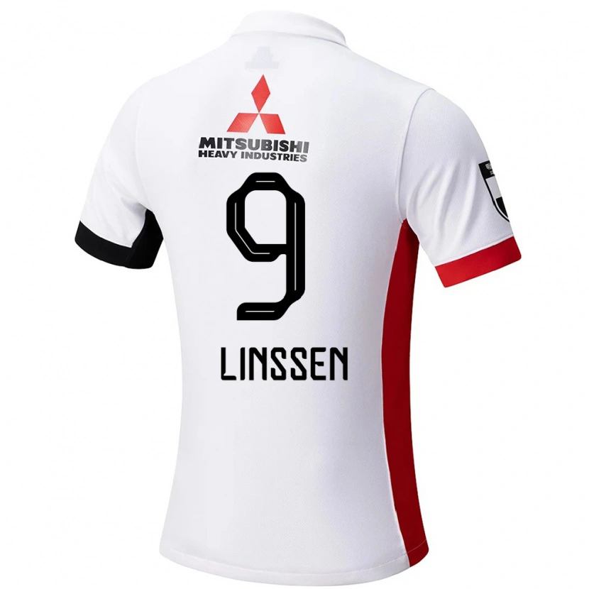 Danxen Barn Bryan Linssen #9 Vit Svart Bortatröja Matchtröjor 2025/26 Tröjor T-Tröja