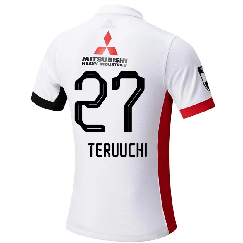 Danxen Barn Toshikazu Teruuchi #27 Vit Svart Bortatröja Matchtröjor 2025/26 Tröjor T-Tröja