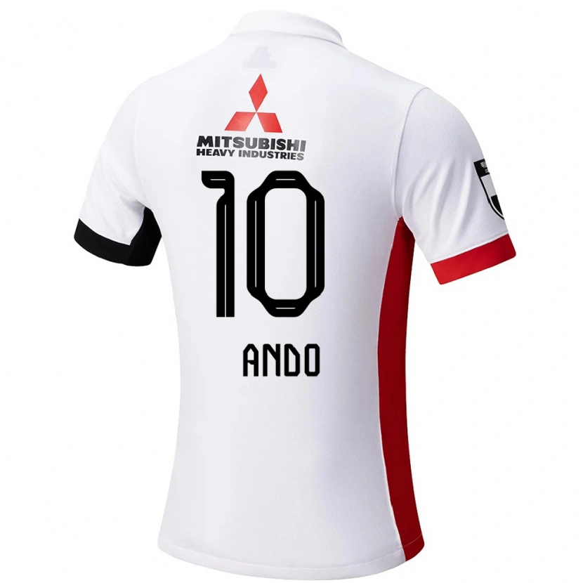 Danxen Barn Kozue Ando #10 Vit Svart Bortatröja Matchtröjor 2025/26 Tröjor T-Tröja