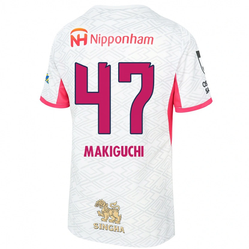 Danxen Barn Kazuma Makiguchi #47 Vit Sakura Rosa Bortatröja Matchtröjor 2025/26 Tröjor T-Tröja